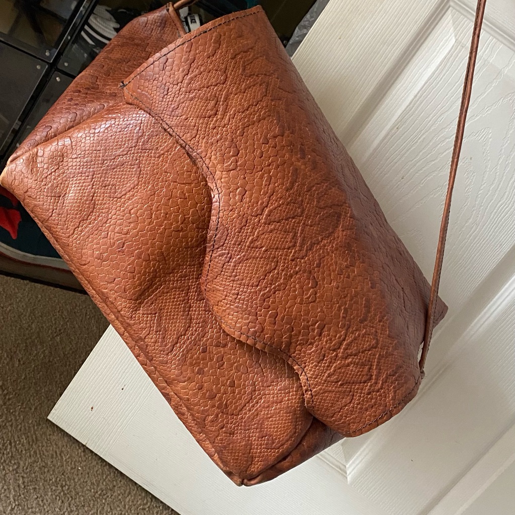 Custom HandStitched Leather Bag In Brown
